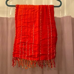 Beautiful fashion scarf sunset colour scheme long